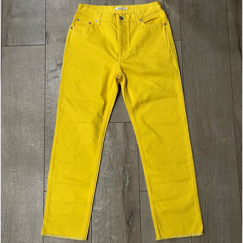 Céline by Phoebe Philo bright yellow jeans
